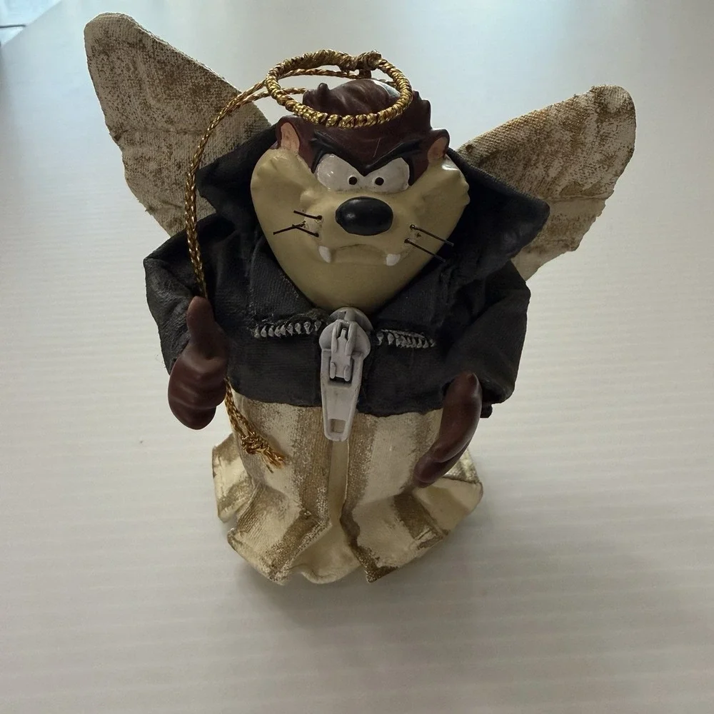 1997 Warner Bros Taz Angel Christmas Ornament Looney Tunes Vintage